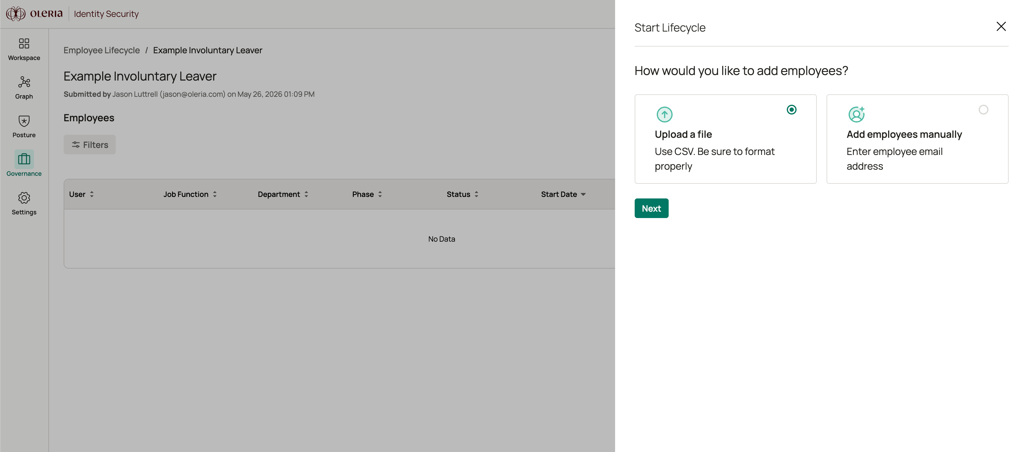 Add employees sheet showing the two methods