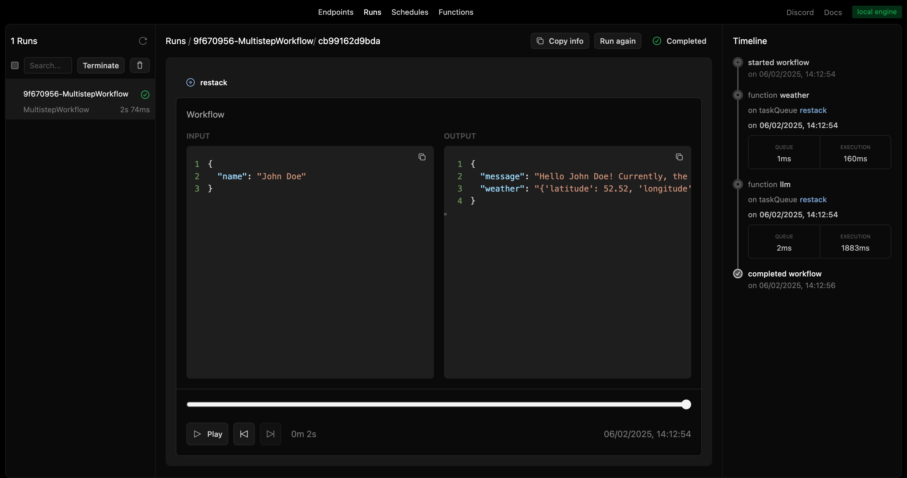 Agent with third-party API - Restack