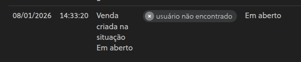 Ocorrência exibindo usuário não encontrado após a correção