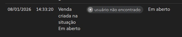 Ocorrência exibindo usuário não encontrado após a correção