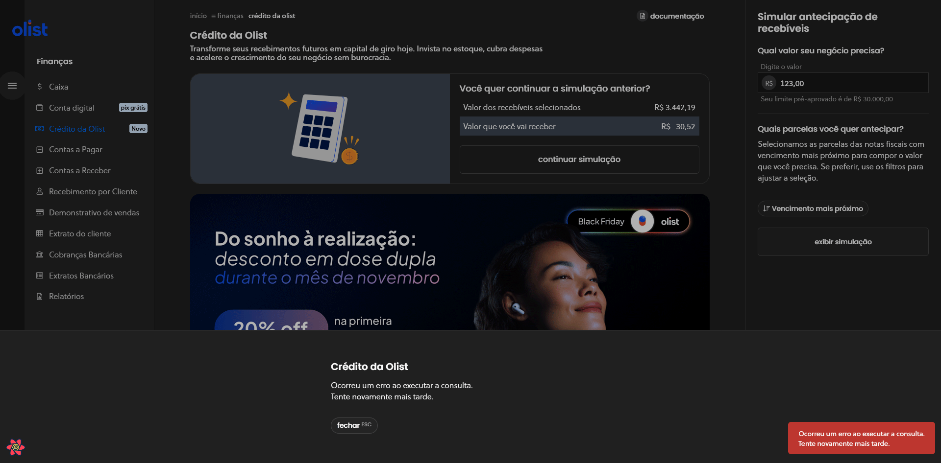 Nova mensagem de erro ao cadastrar cedente duplicado
