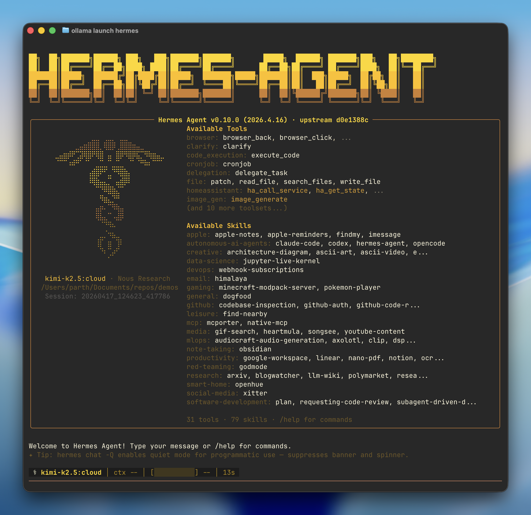 Hermes Agent with Ollama