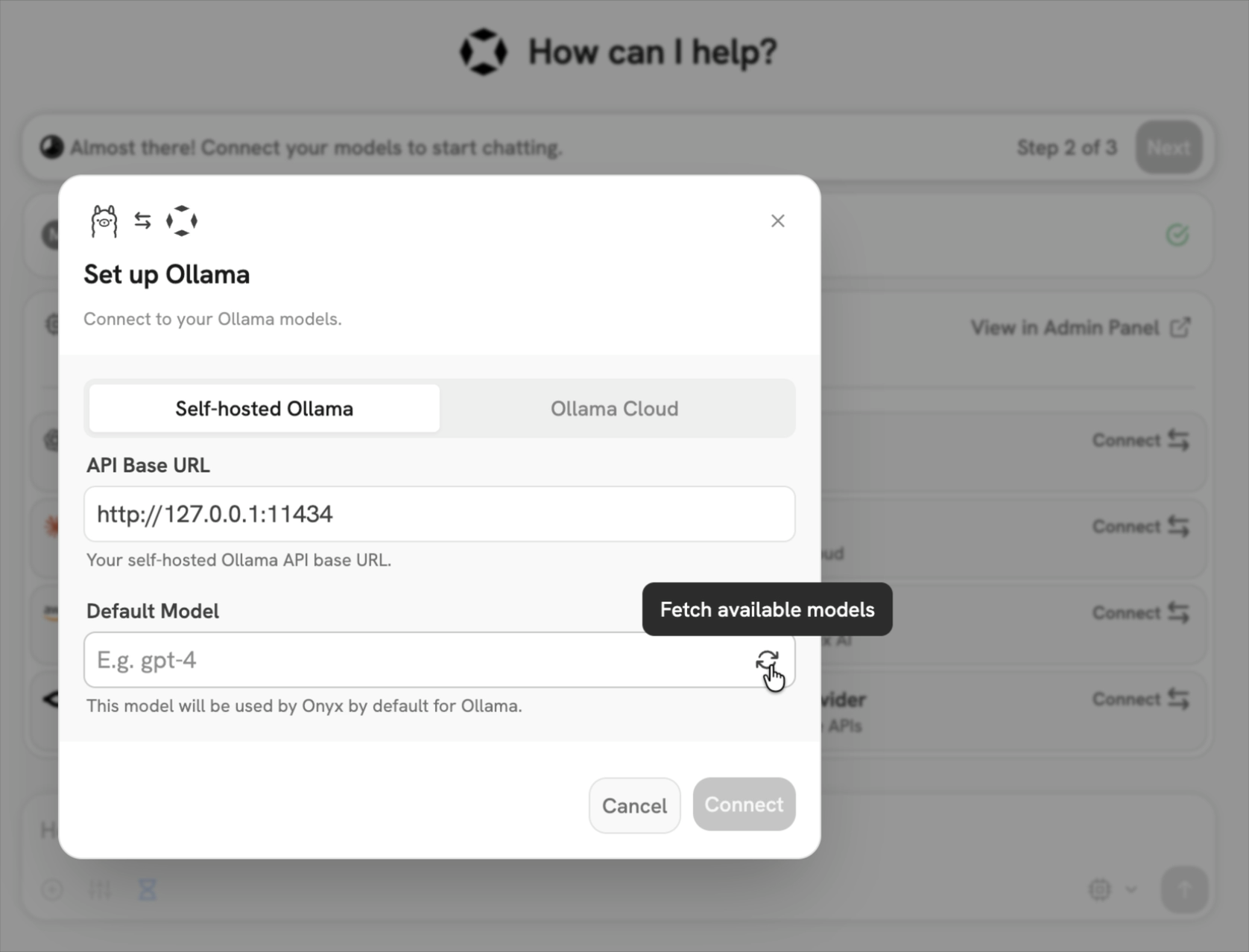 Selecting Ollama Models