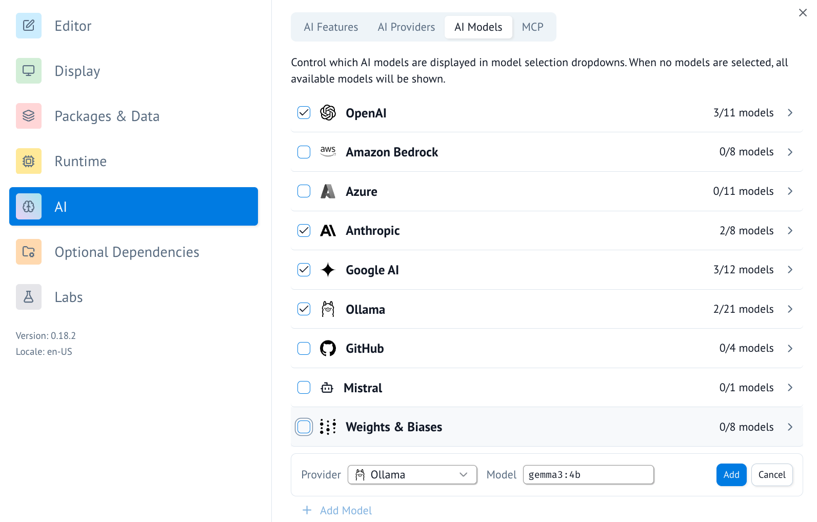 Adding a new Ollama model