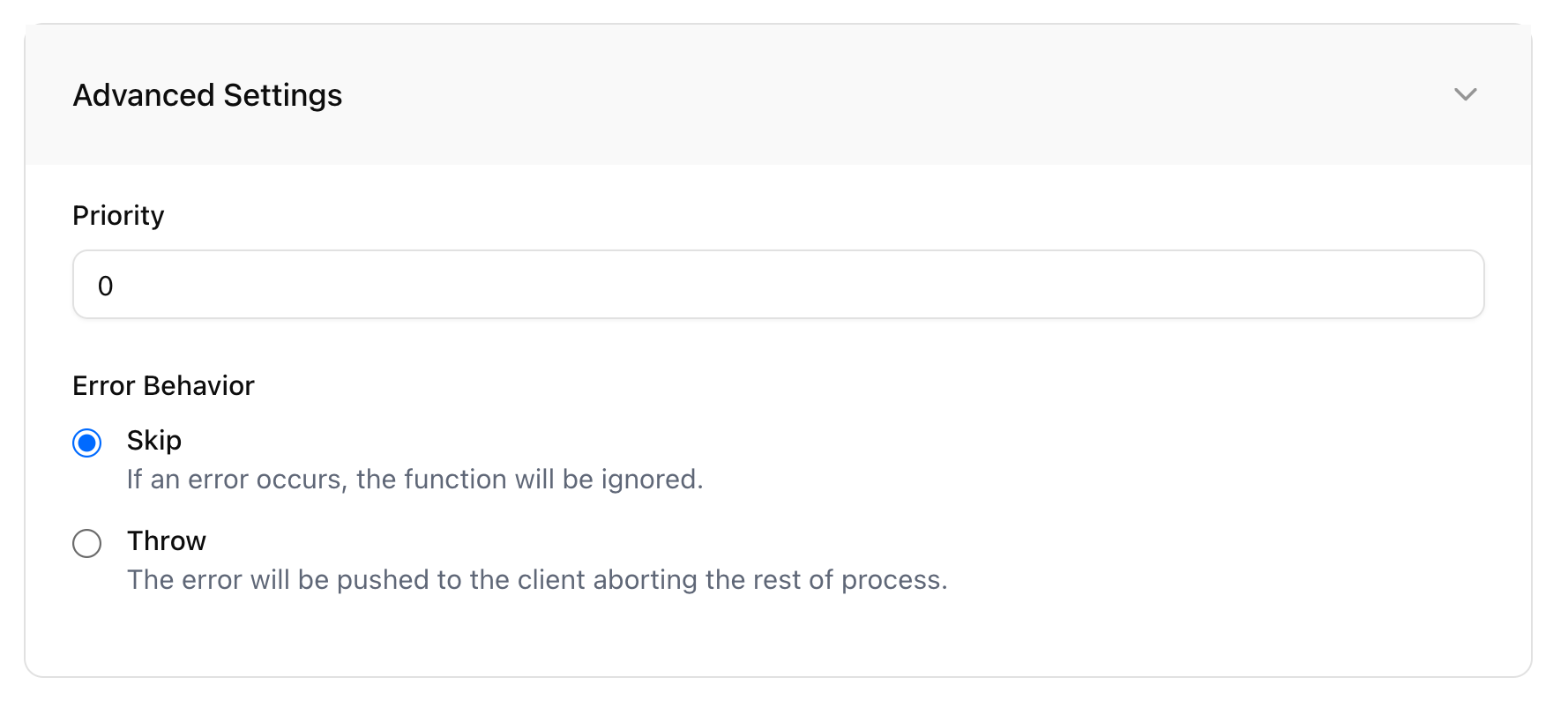 Image with Function error configuration