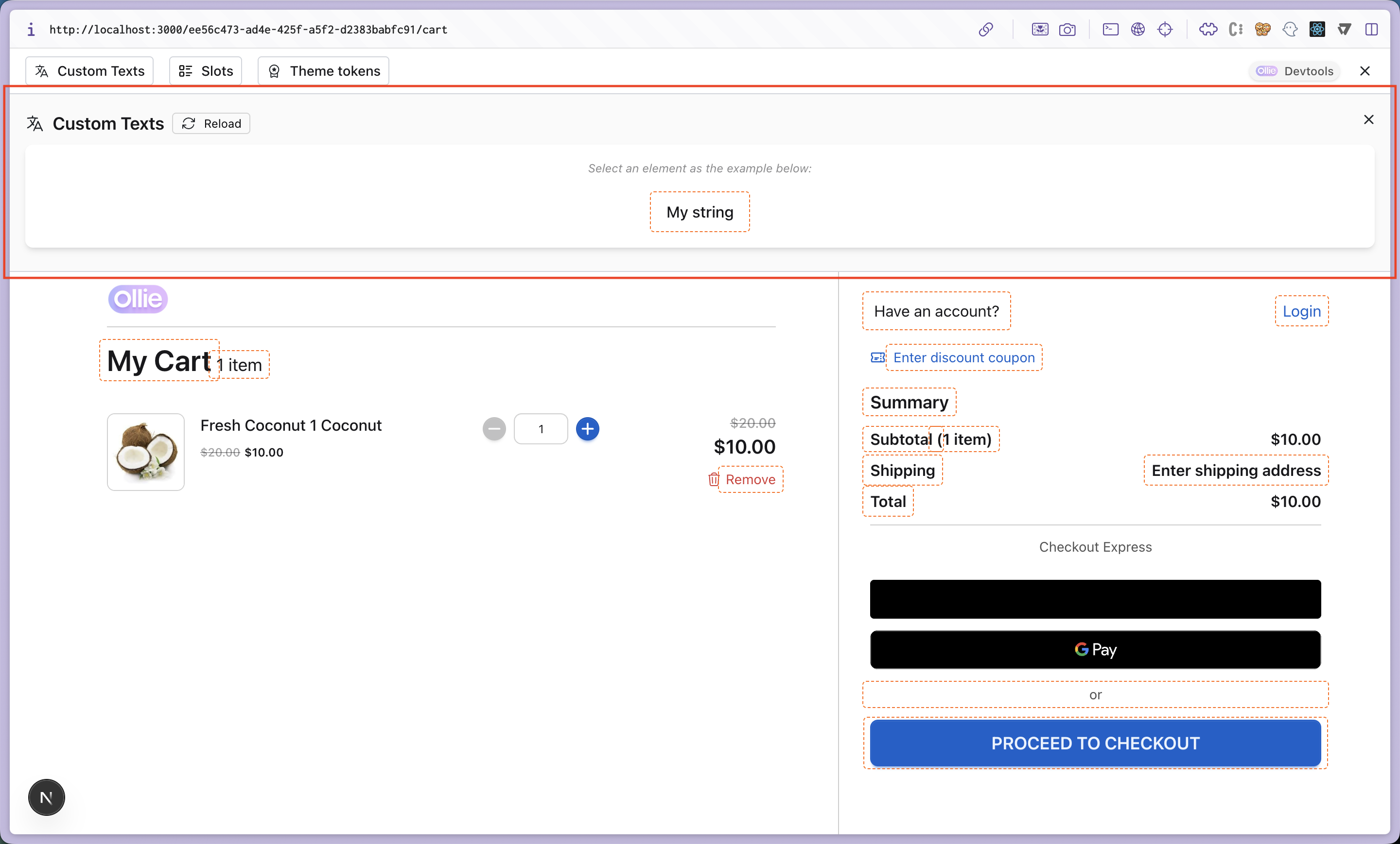 Devtools Custom Text Details
