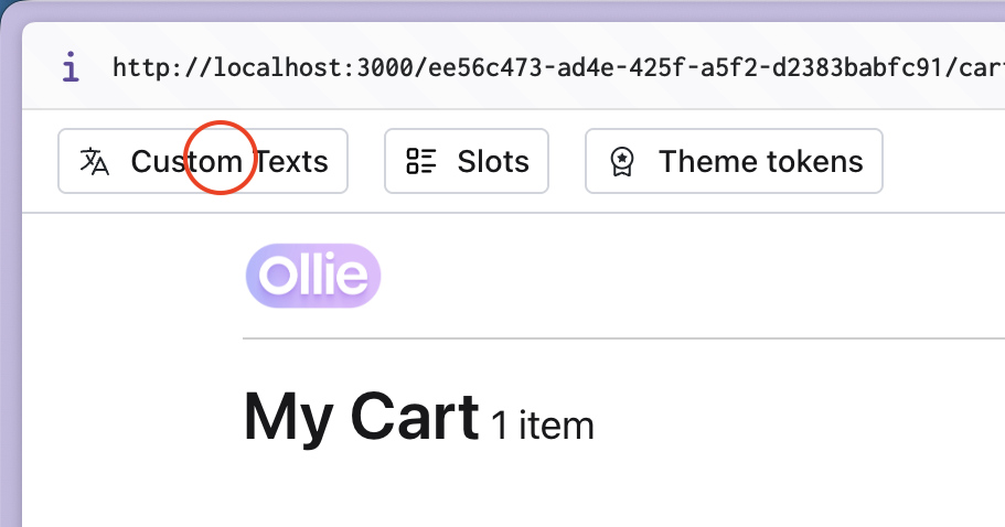 Devtools Custom Text