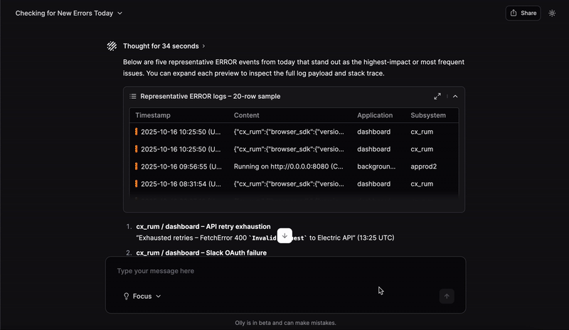 Artifact previews demo