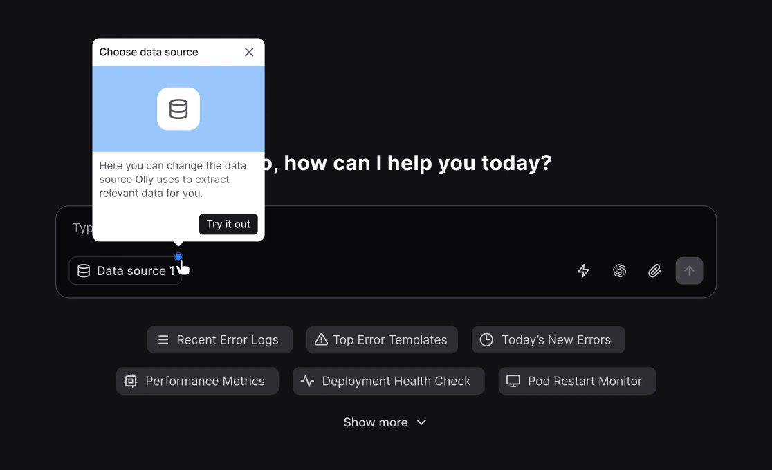 Selecting data source