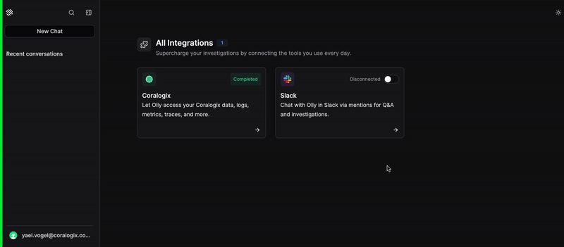 Slack integration setup