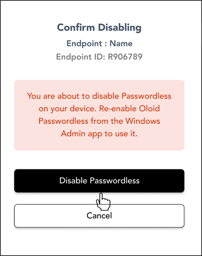 How to disable Passwordless using... - screenshot 3