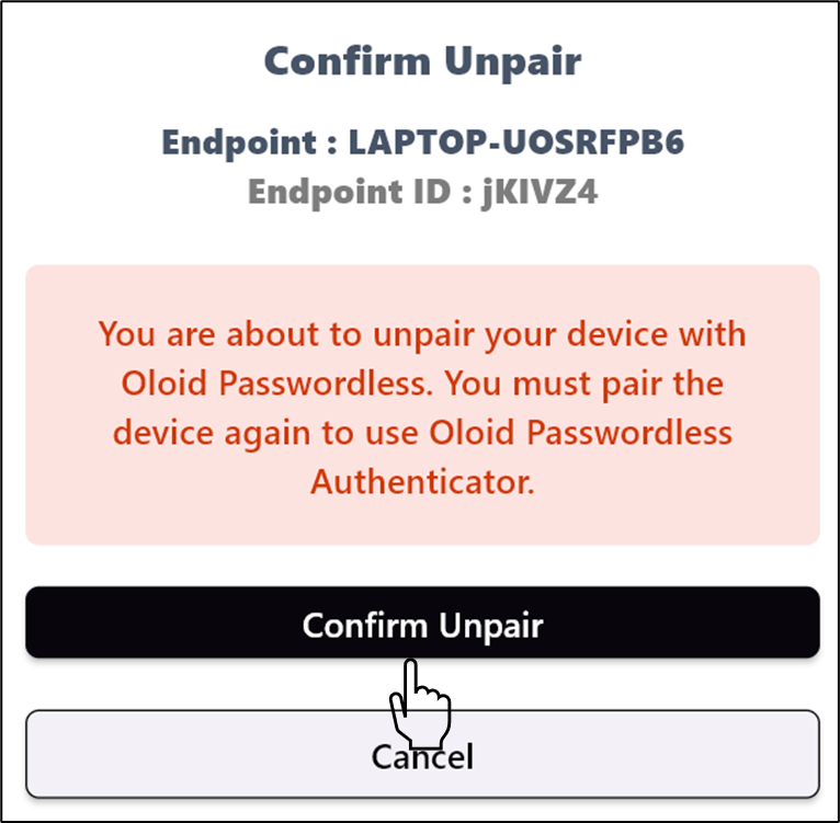 How to unpair Endpoint using Supervisor... - screenshot 3