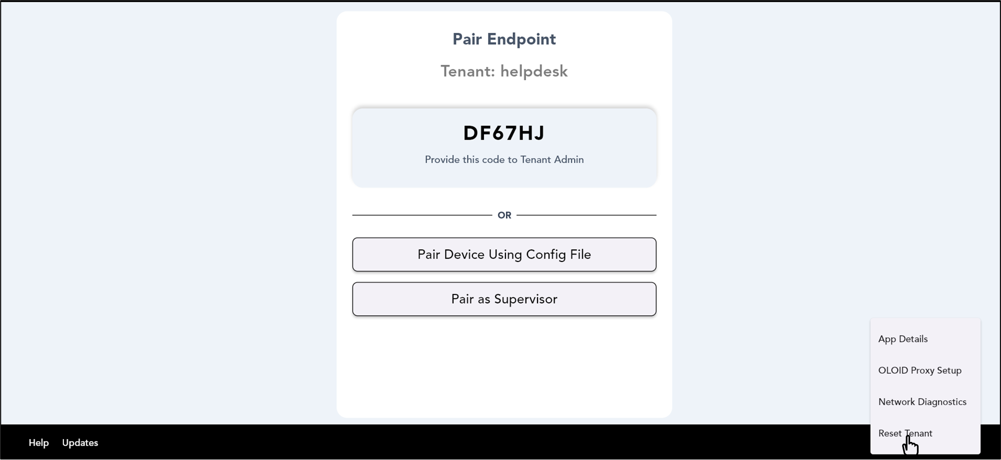 How to reset tenant in Supervisor App - screenshot 2