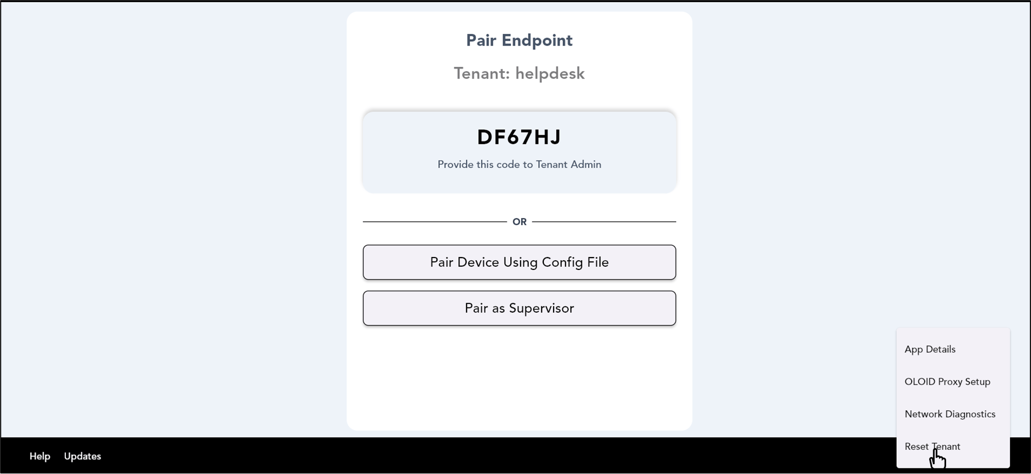 How to reset tenant in Supervisor App - screenshot 2