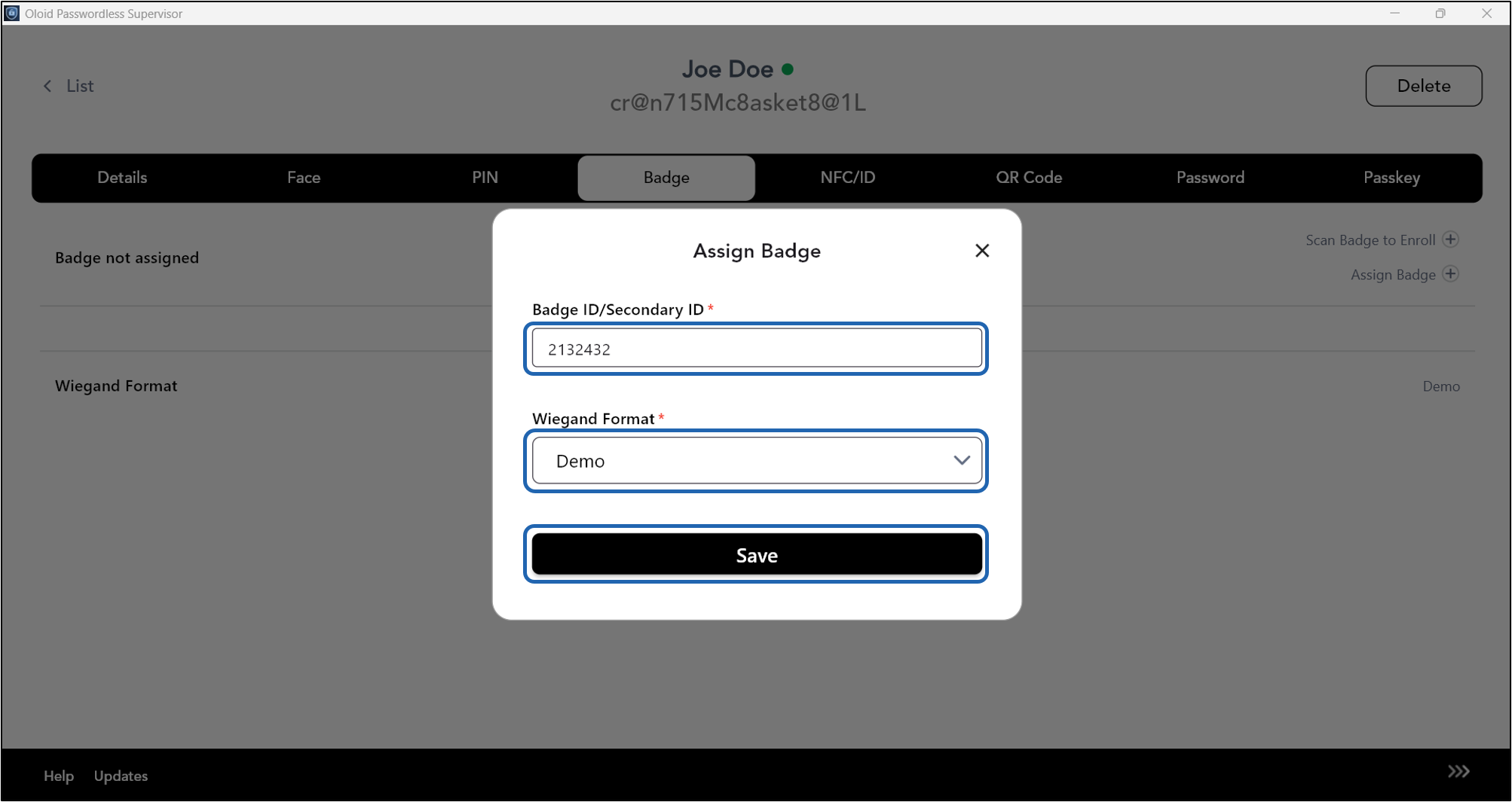 How to Enroll / Assign Badge - screenshot 4