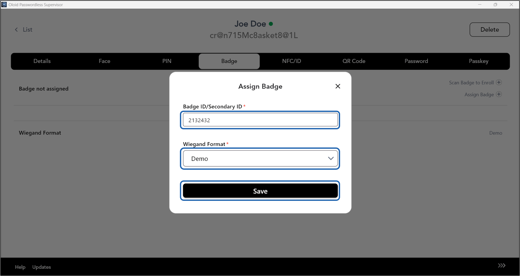 How to Enroll / Assign Badge - screenshot 4