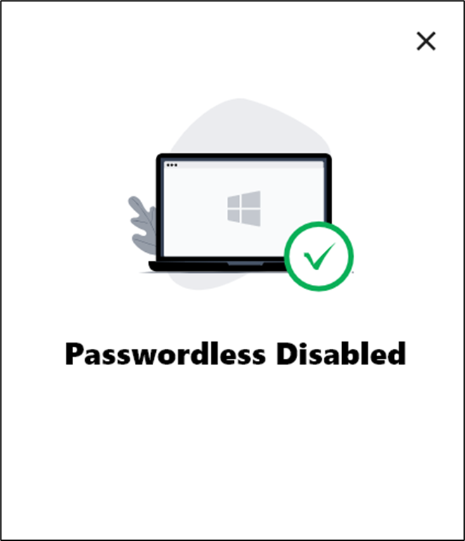 How to disable Passwordless using... - screenshot 4