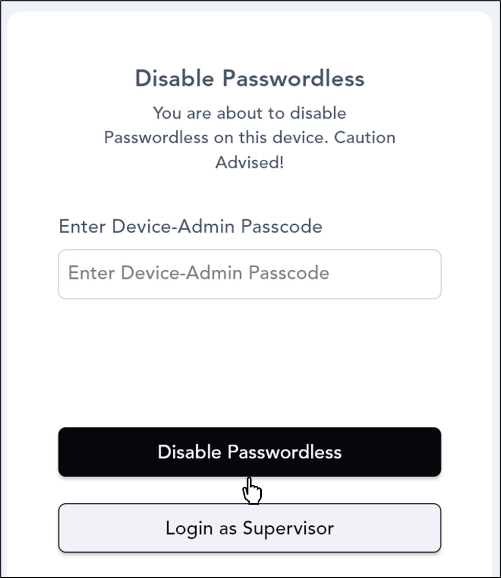 How to disable Passwordless using... - screenshot 3