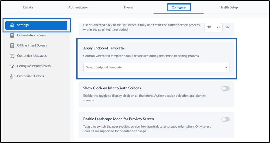 Applying an Endpoint Template in Oloid... - screenshot 2