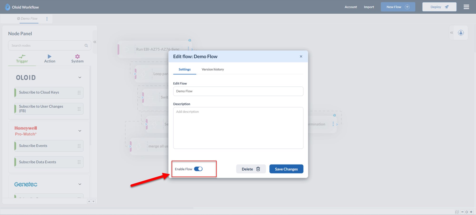 How to enable/disable flow - screenshot 3