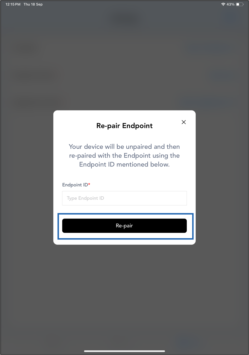 How to Re-pair an Endpoint in Oloid... - screenshot 3