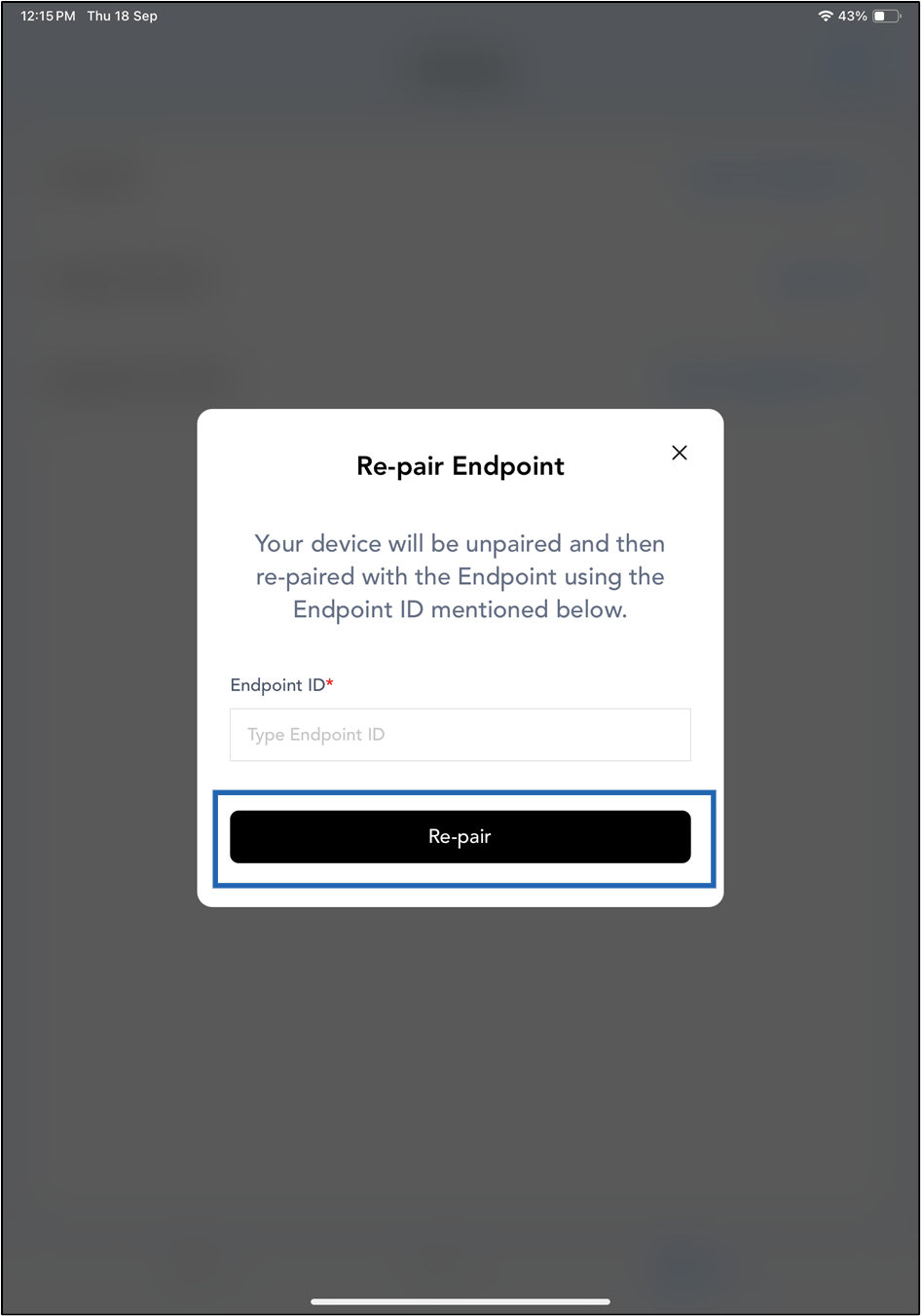 How to Re-pair an Endpoint in Oloid... - screenshot 3