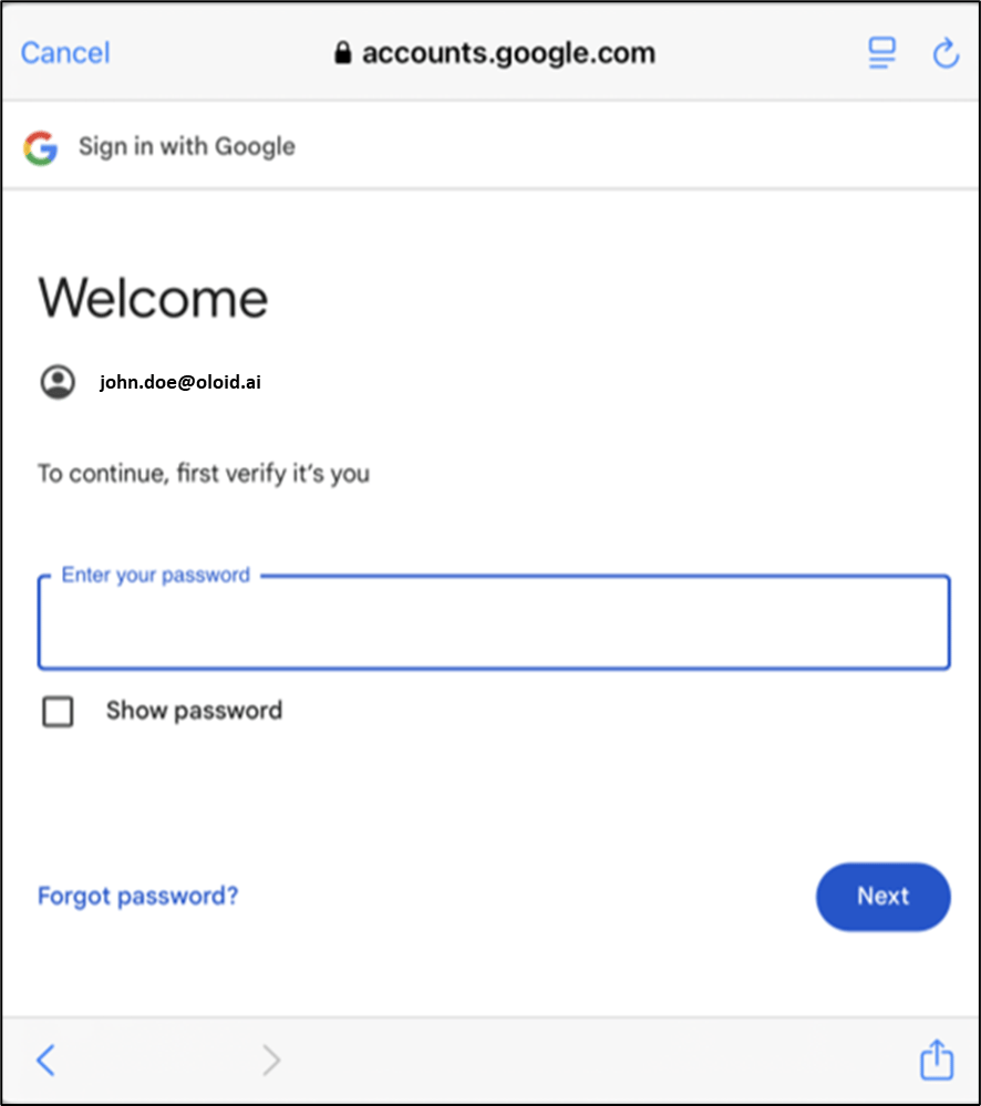 First Time Login Using Google SSO - screenshot 9