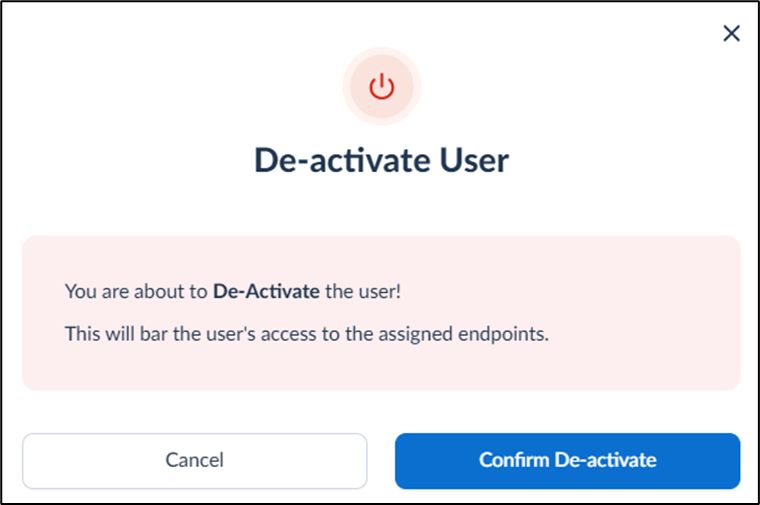How to activate or deactivate user - screenshot 3
