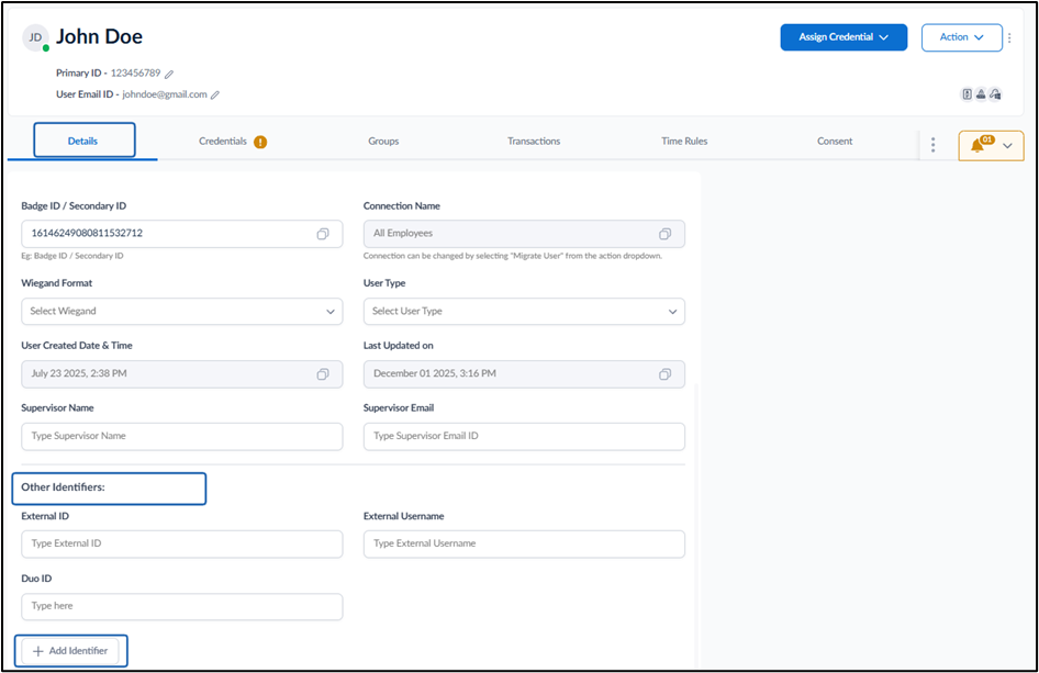 How to Configure user details - screenshot 4