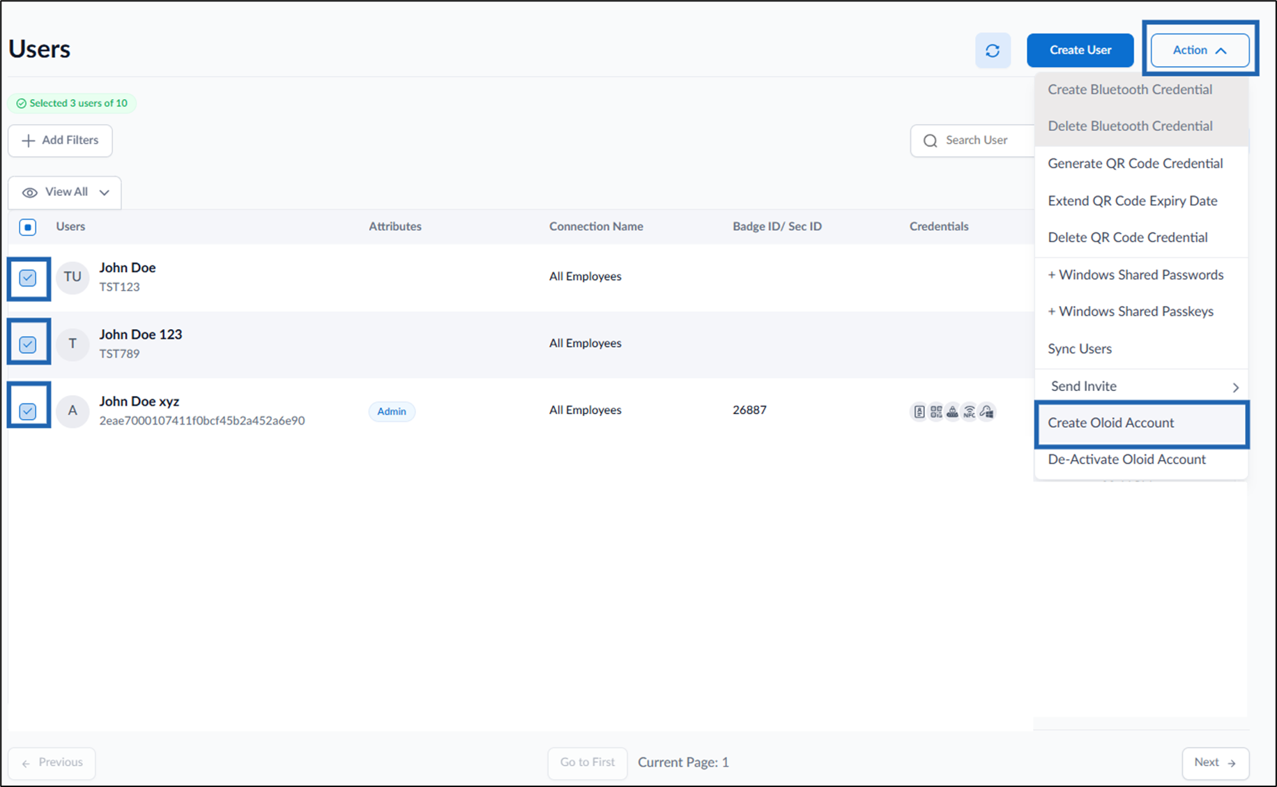 How to create Oloid account in Tenant... - screenshot 3