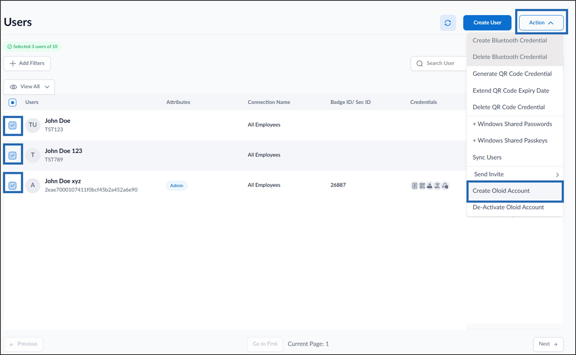 How to create Oloid account in Tenant... - screenshot 3