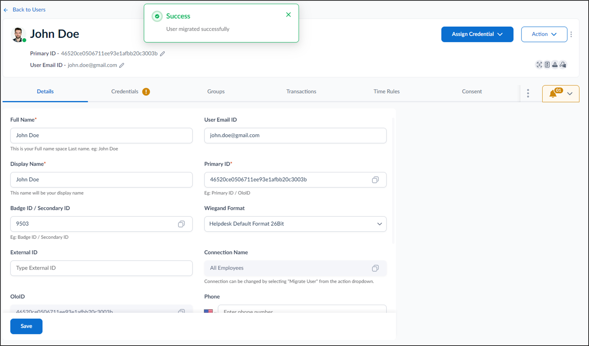 How to migrate user to a different... - screenshot 2