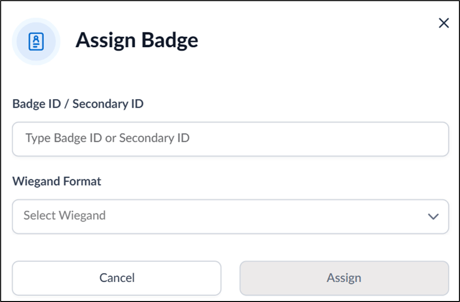 How to assign Badge ID as credential to... - screenshot 2