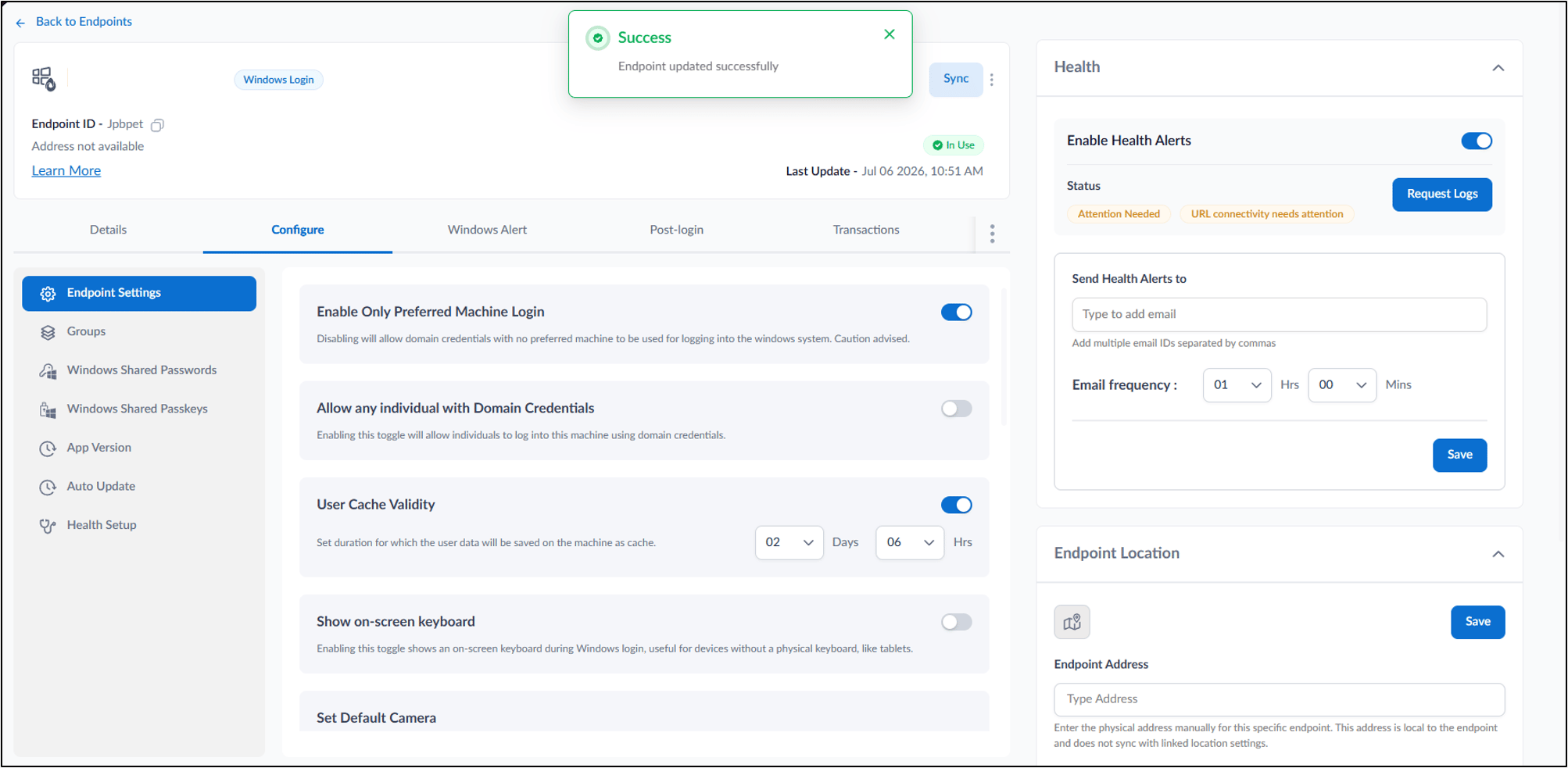 How to Set User Cache Validity - screenshot 5