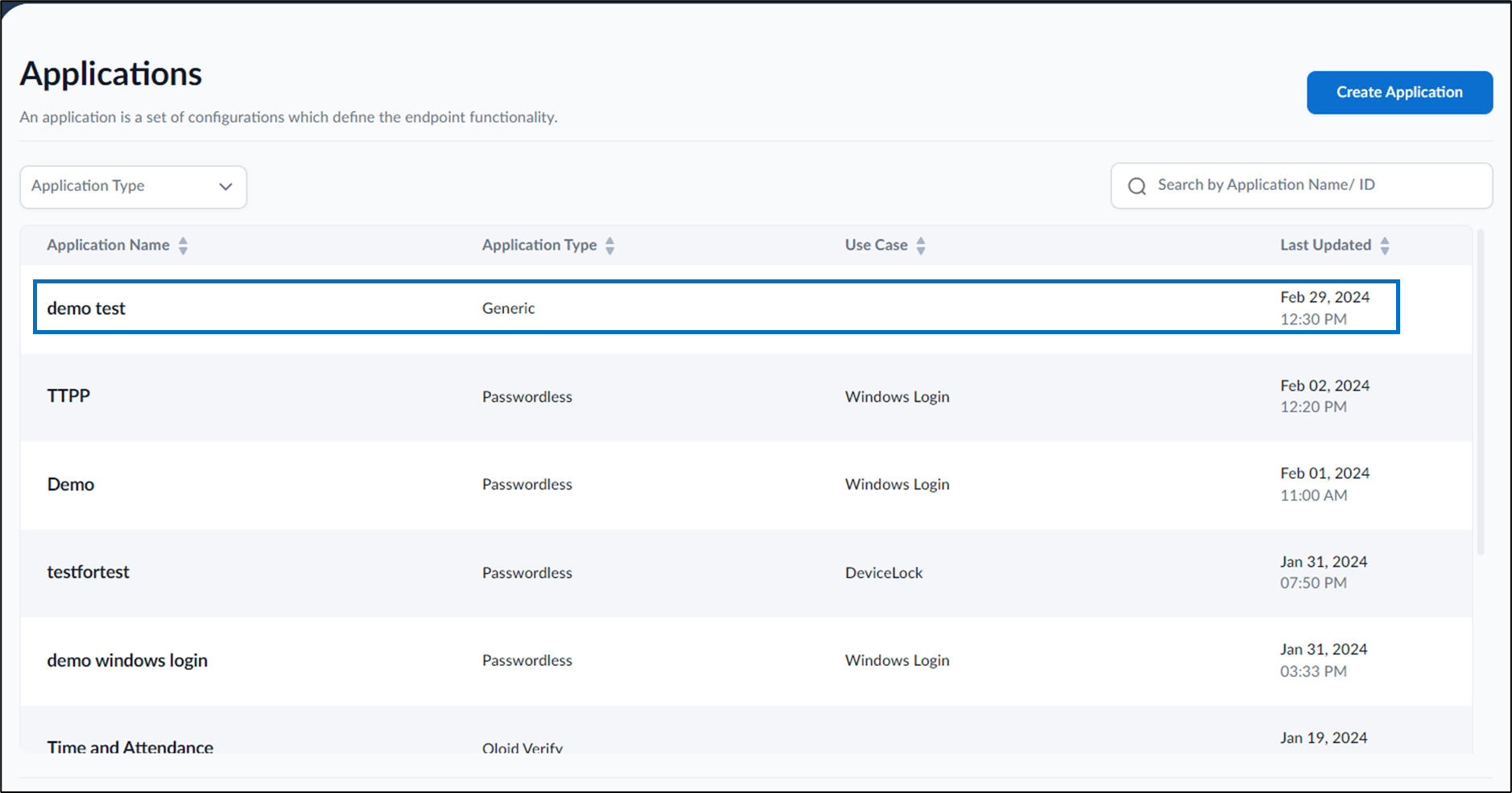 How to Create an Application - screenshot 3
