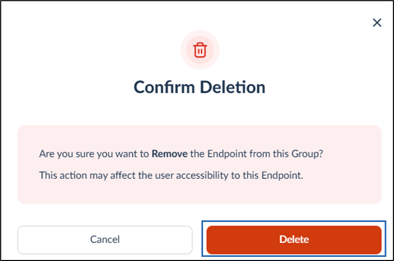 How to Remove Endpoint from Group - screenshot 5