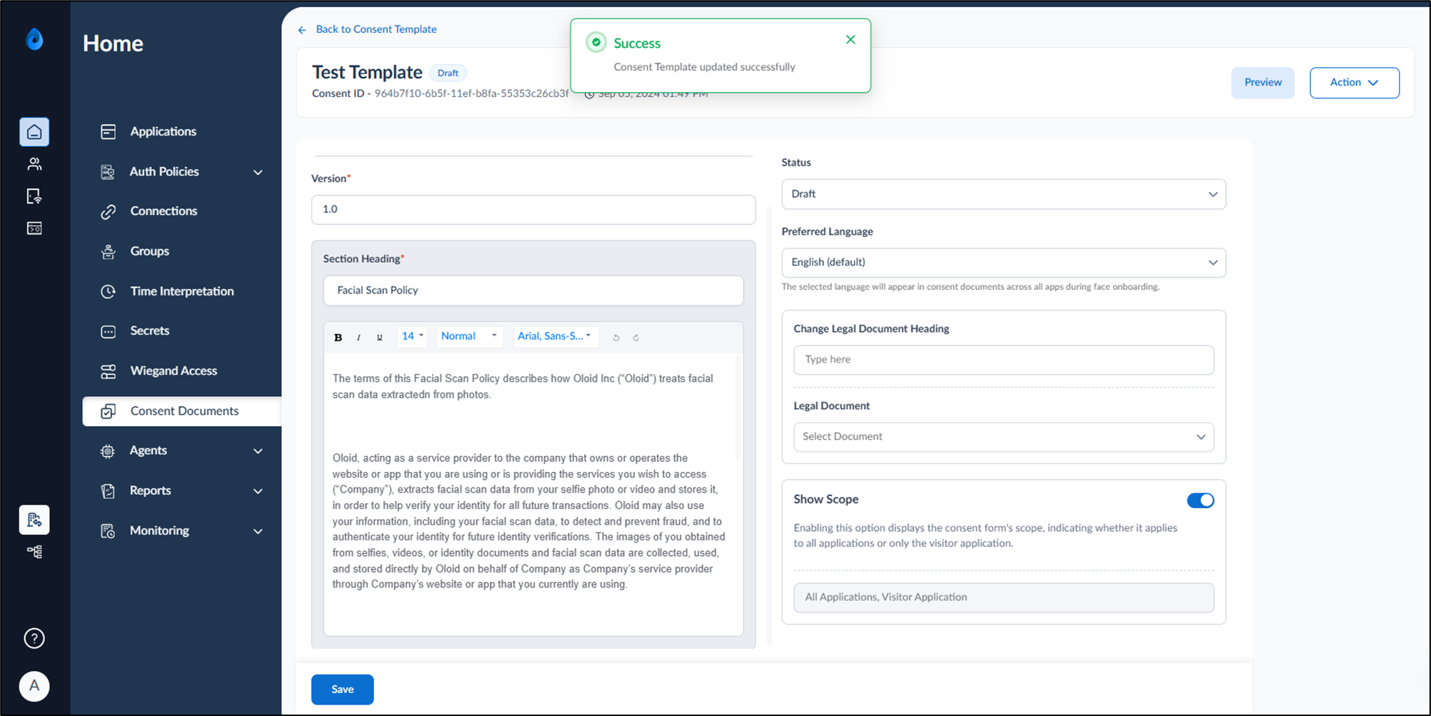 How to configure Consent Template for... - screenshot 4