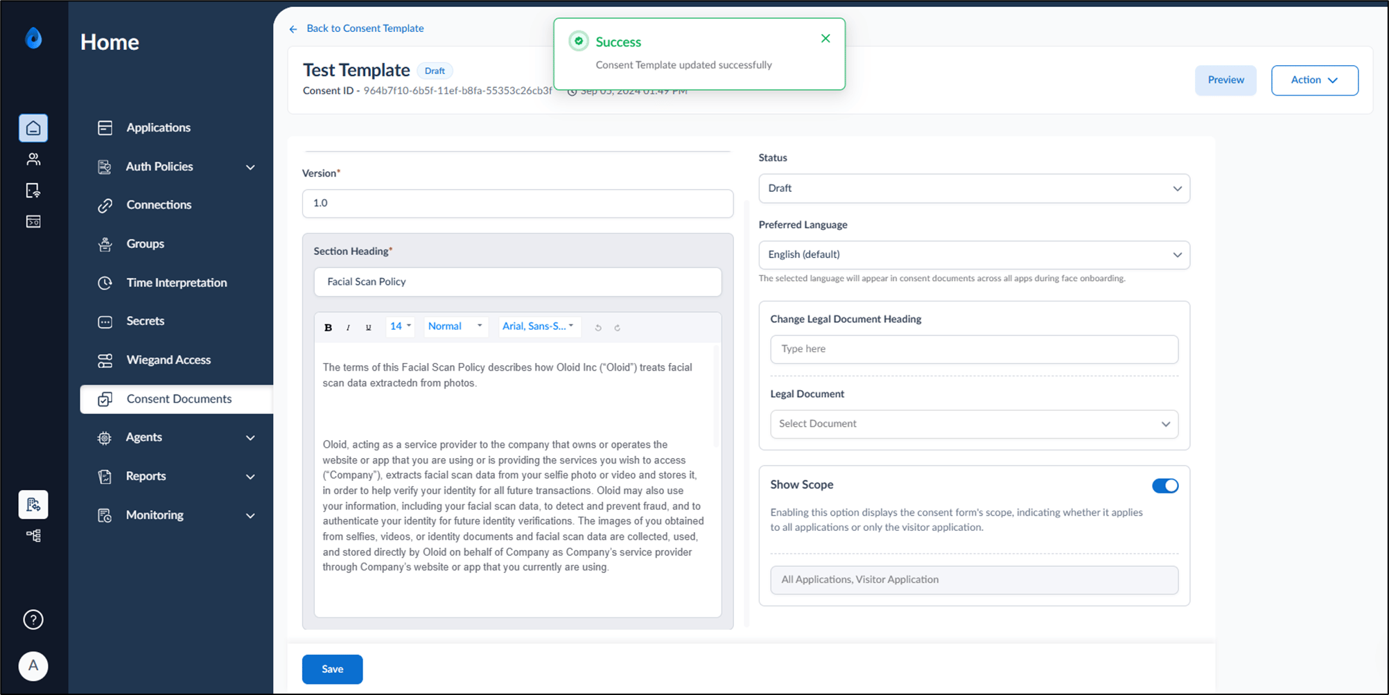 How to configure Consent Template for... - screenshot 4