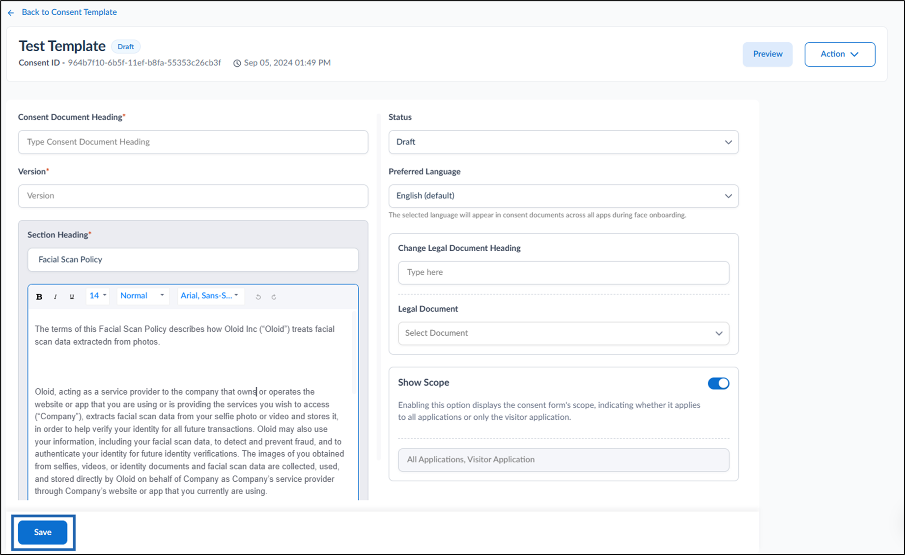How to configure Consent Template for... - screenshot 3