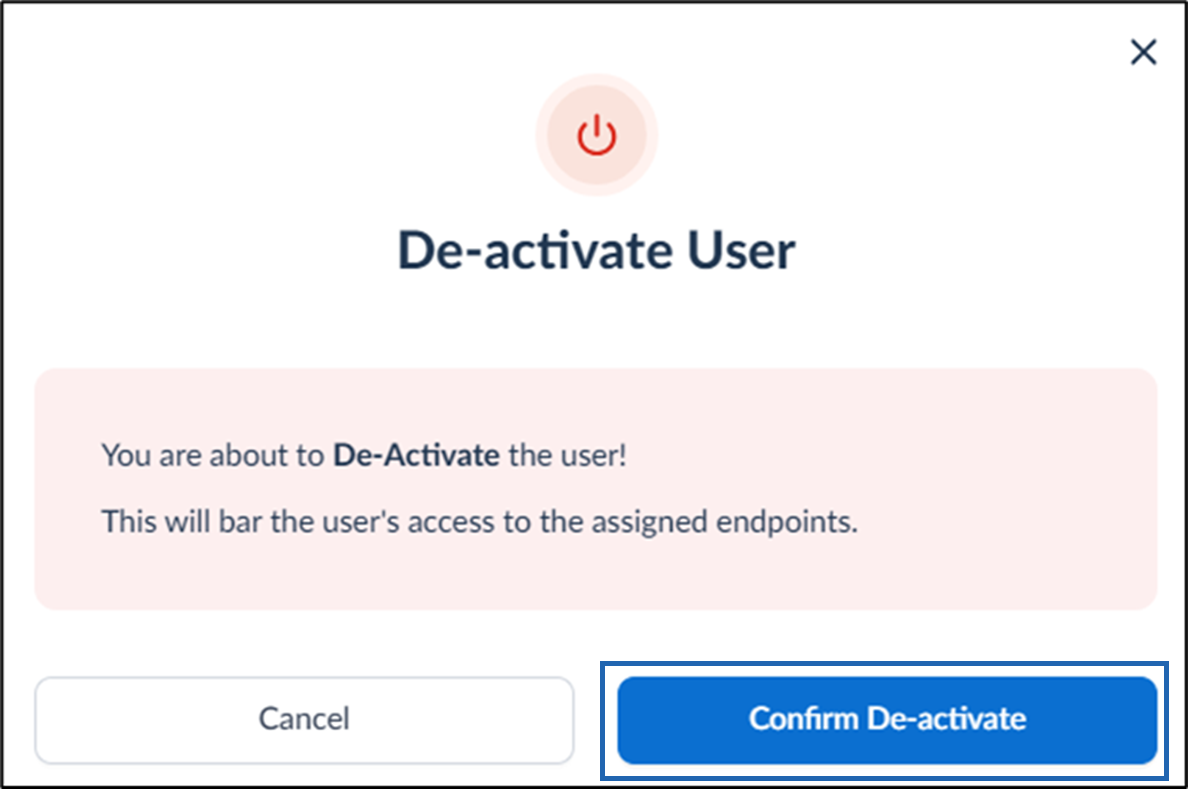 How to activate or deactivate user - screenshot 4