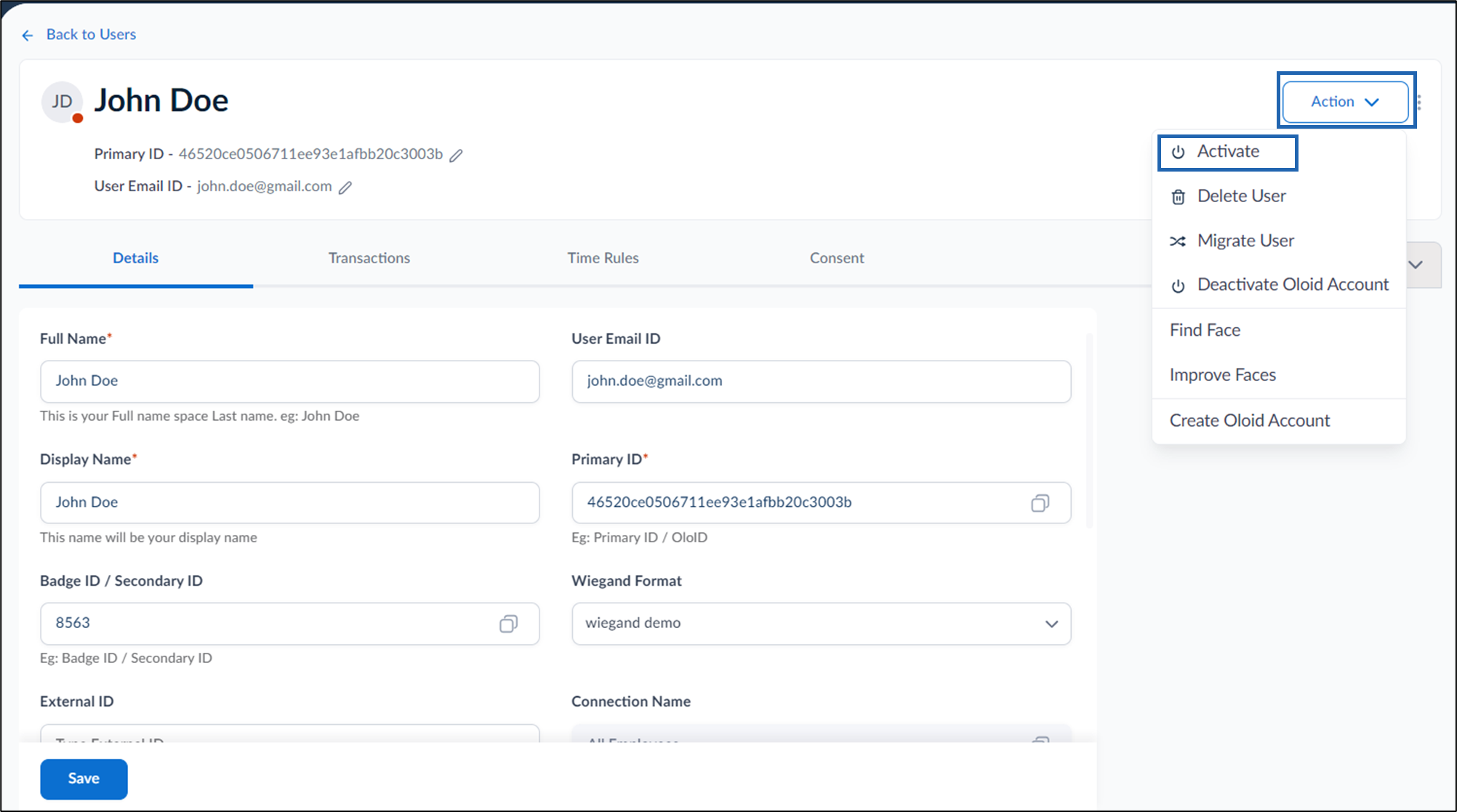 How to activate or deactivate user - screenshot 6