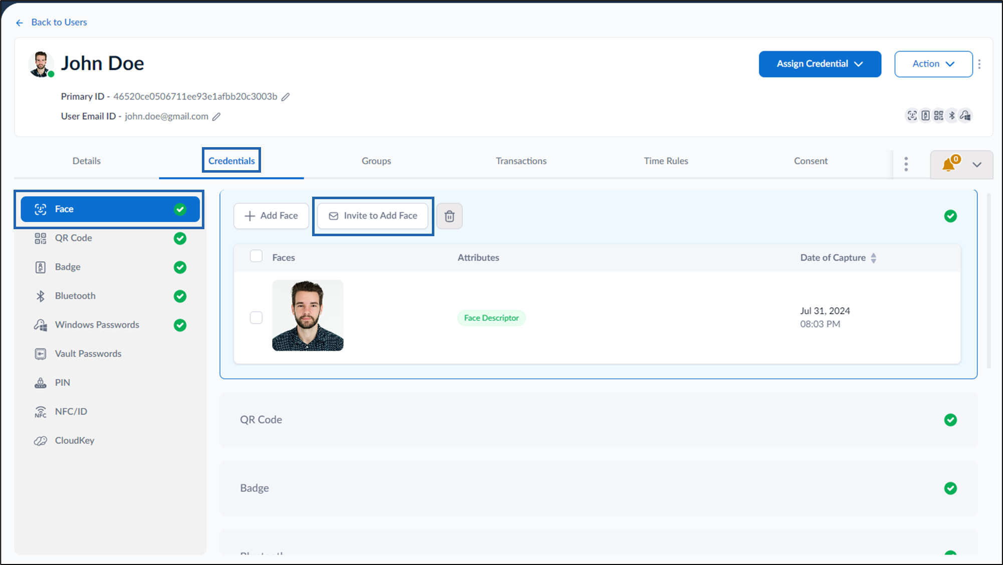 How to invite to add face - screenshot 1