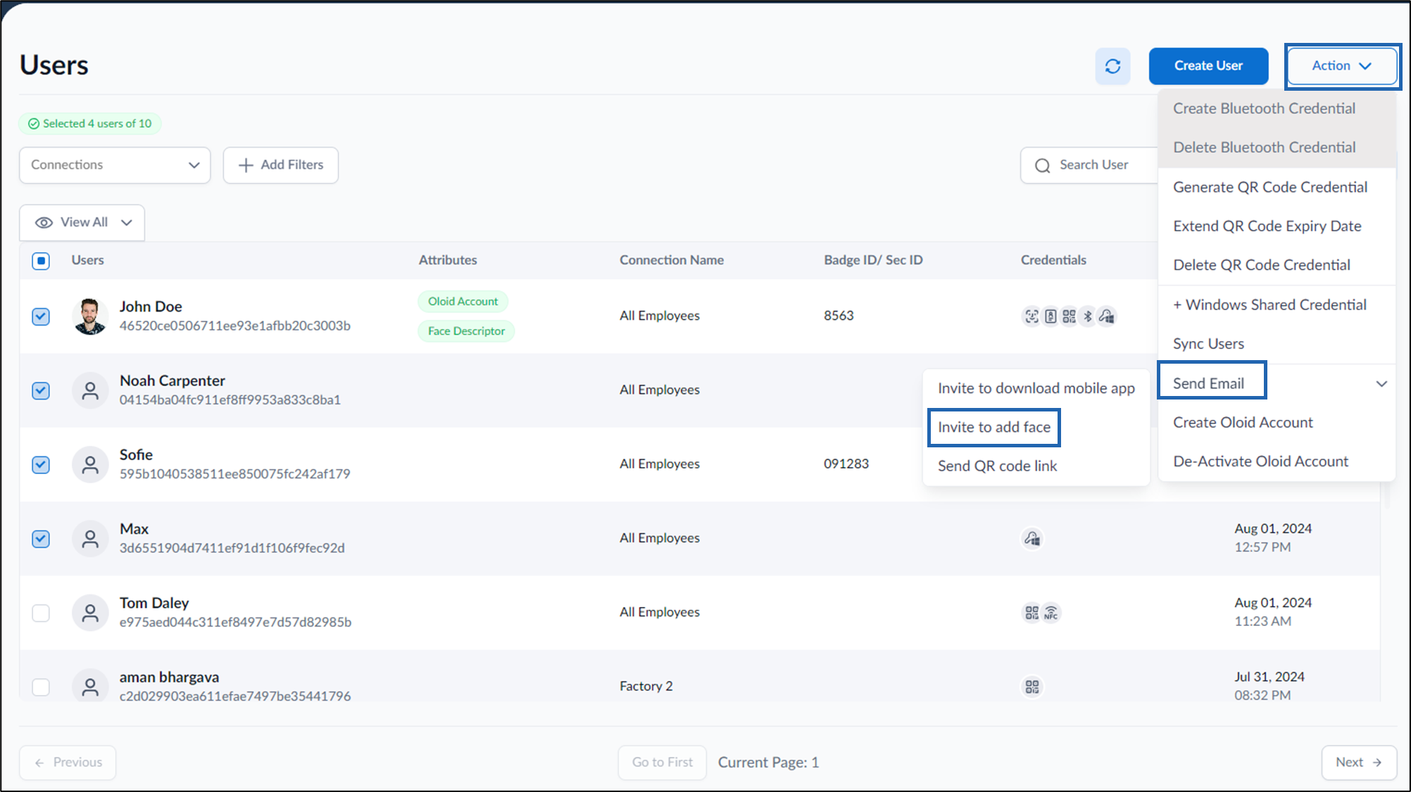 How to invite multiple users to add face - screenshot 3