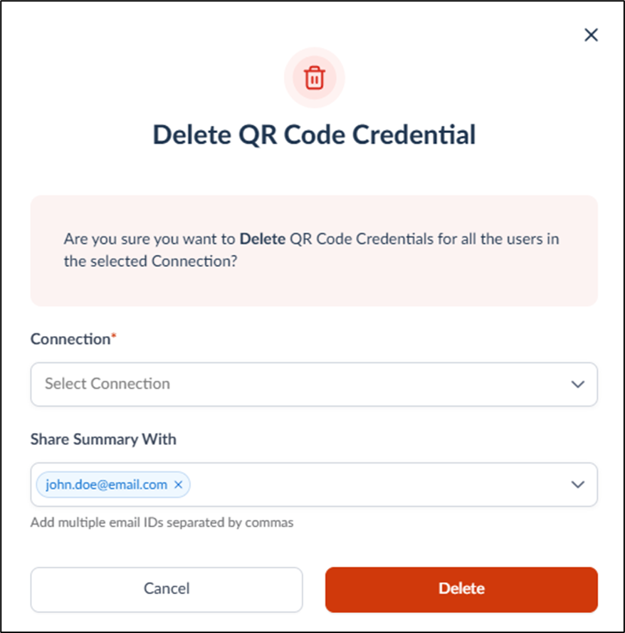 How to delete QR Code Credential of... - screenshot 3