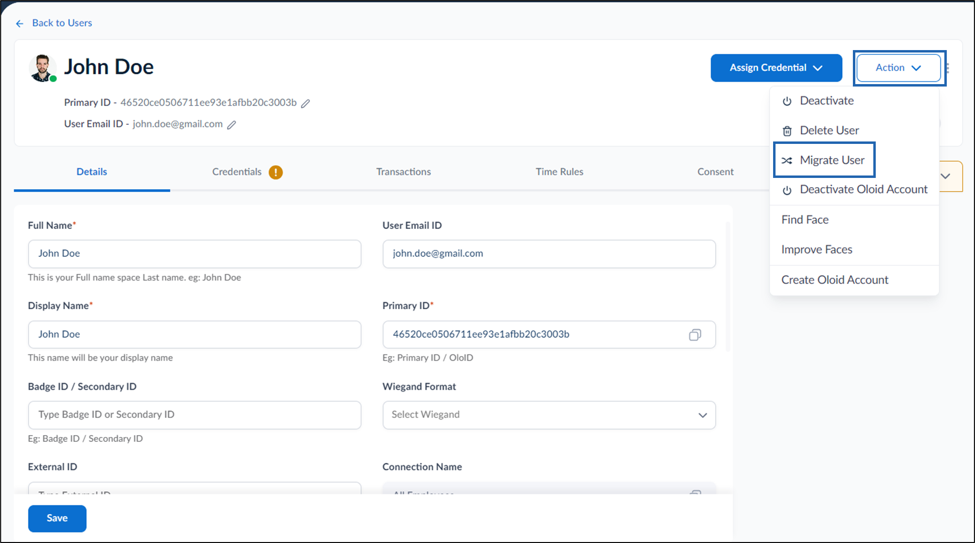 How to migrate user to a different... - screenshot 3