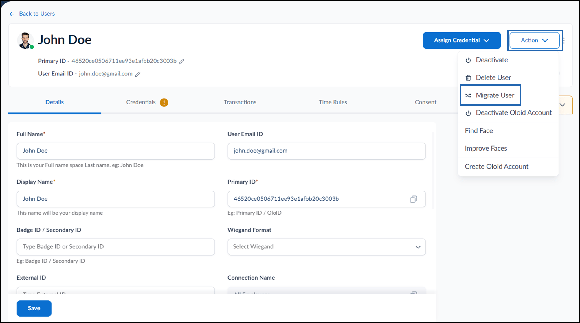 How to migrate user to a different... - screenshot 3