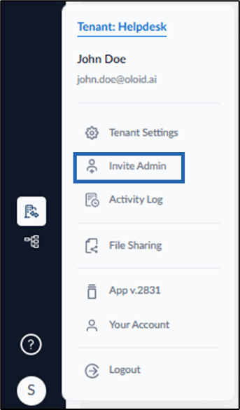 How to invite a Tenant Admin - screenshot 4