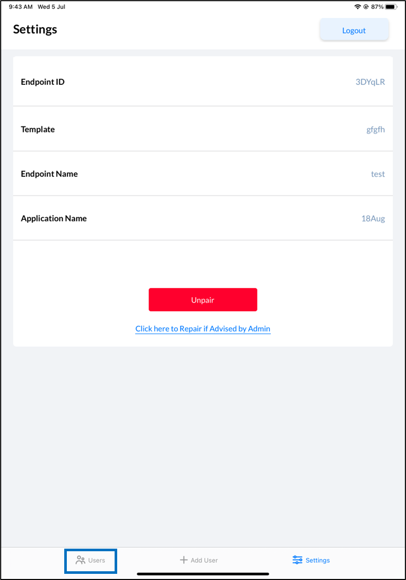 Oloid Connect/Verify: View User Details... - screenshot 1