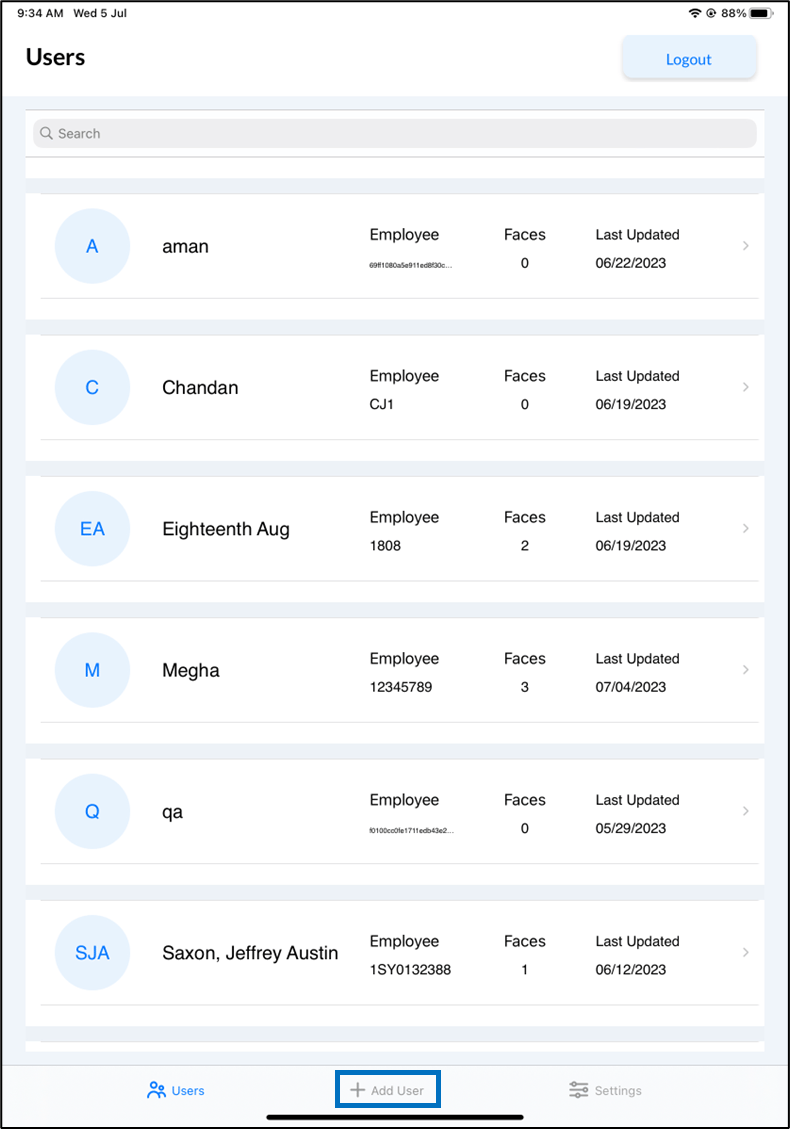 Oloid Connect/Verify: Add User... - screenshot 1