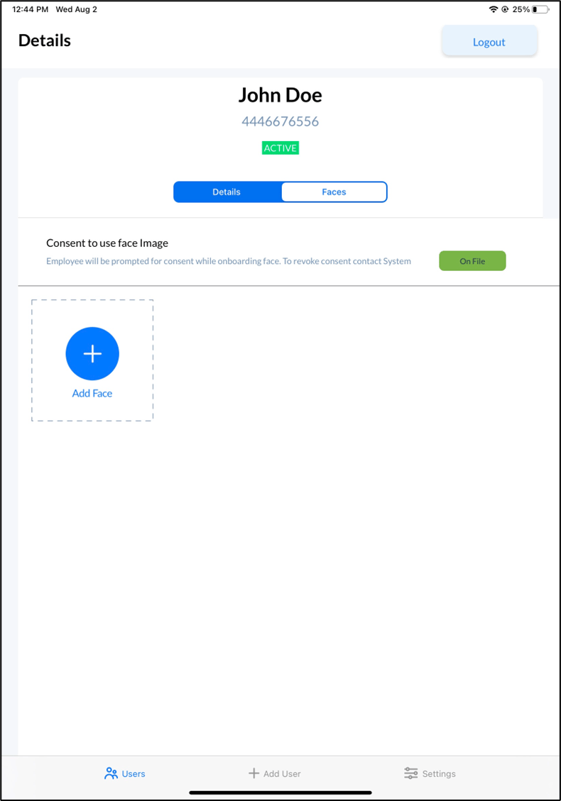 Oloid Connect/Verify: Add Faces... - screenshot 6